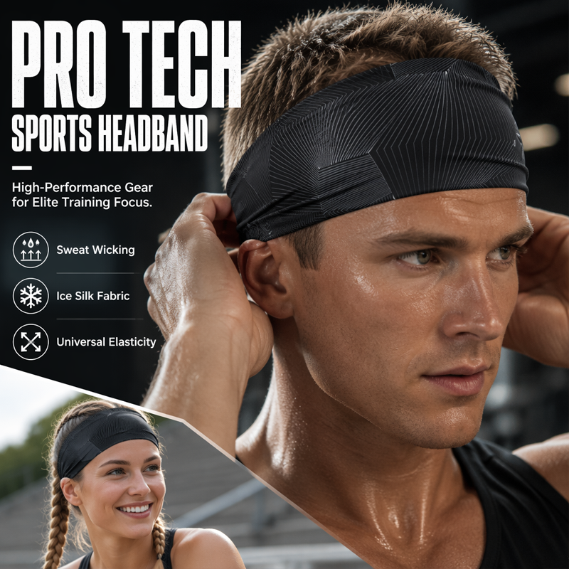 🔥 Pro-Favorite Non-Slip Sports Headband for Fitness – Nylon & Spandex – Breathable 🏃