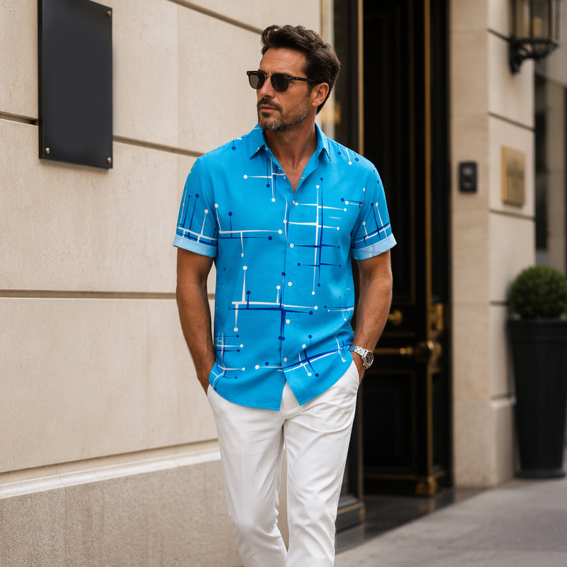 ⏳Limited-time 50% off⏰Men's Relaxed Fit Button Down Shirt👔