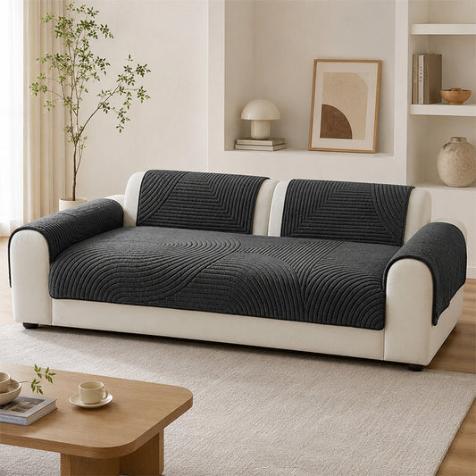 Cotton Velvet Winter Sofa Cushion Non-Slip Plush Couch Cover