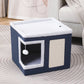 🐱 50% OFF NOW! 🏠 Foldable 2-in-1 Cat Cube House – Dual-Level Design, Built-in Scratching Pad & All-Season Comfort – Space-Saving & Portable 🐾