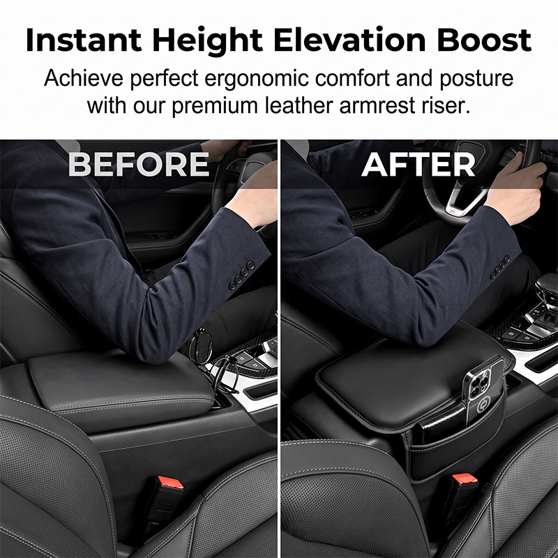 Car Center Console Cover with Side Storage Pockets
