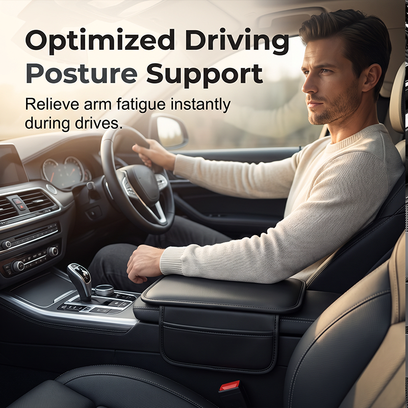 Car Center Console Cover with Side Storage Pockets