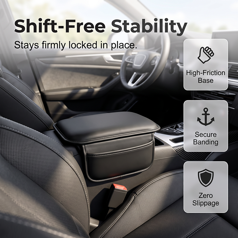 Car Center Console Cover with Side Storage Pockets