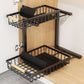 🗄️ 50% OFF! ✨ 2-Tier Adjustable Pull-Out Cabinet Storage Rack – Heavy-Duty Carbon Steel, Slide-Out Baskets & Adjustable Shelf Height – Maximize Vertical Space in Any Room 🏠