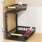 🗄️ 50% OFF! ✨ 2-Tier Adjustable Pull-Out Cabinet Storage Rack – Heavy-Duty Carbon Steel, Slide-Out Baskets & Adjustable Shelf Height – Maximize Vertical Space in Any Room 🏠