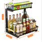🗄️ 50% OFF! ✨ 2-Tier Adjustable Pull-Out Cabinet Storage Rack – Heavy-Duty Carbon Steel, Slide-Out Baskets & Adjustable Shelf Height – Maximize Vertical Space in Any Room 🏠