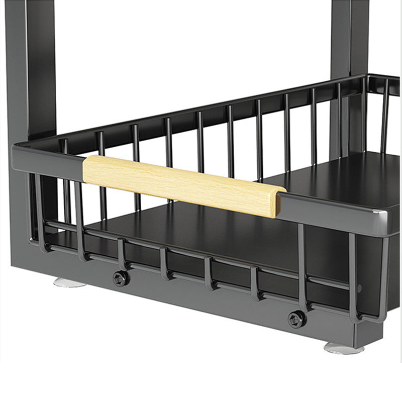 🗄️ 50% OFF! ✨ 2-Tier Adjustable Pull-Out Cabinet Storage Rack – Heavy-Duty Carbon Steel, Slide-Out Baskets & Adjustable Shelf Height – Maximize Vertical Space in Any Room 🏠