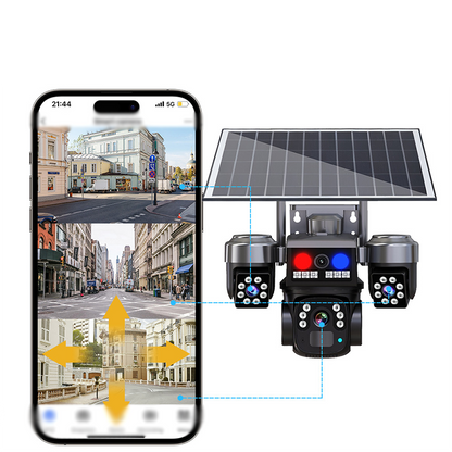 ⏳🔥LIMITED-TIME 50% OFF! ⏰Solar Wireless Security Camera – Triple Lens,9MP Color Night Vision,IP66 Waterproof ☀️🏠