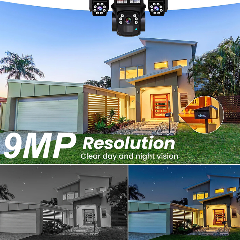 ⏳🔥LIMITED-TIME 50% OFF! ⏰Solar Wireless Security Camera – Triple Lens,9MP Color Night Vision,IP66 Waterproof ☀️🏠
