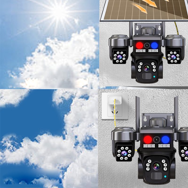 ⏳🔥LIMITED-TIME 50% OFF! ⏰Solar Wireless Security Camera – Triple Lens,9MP Color Night Vision,IP66 Waterproof ☀️🏠