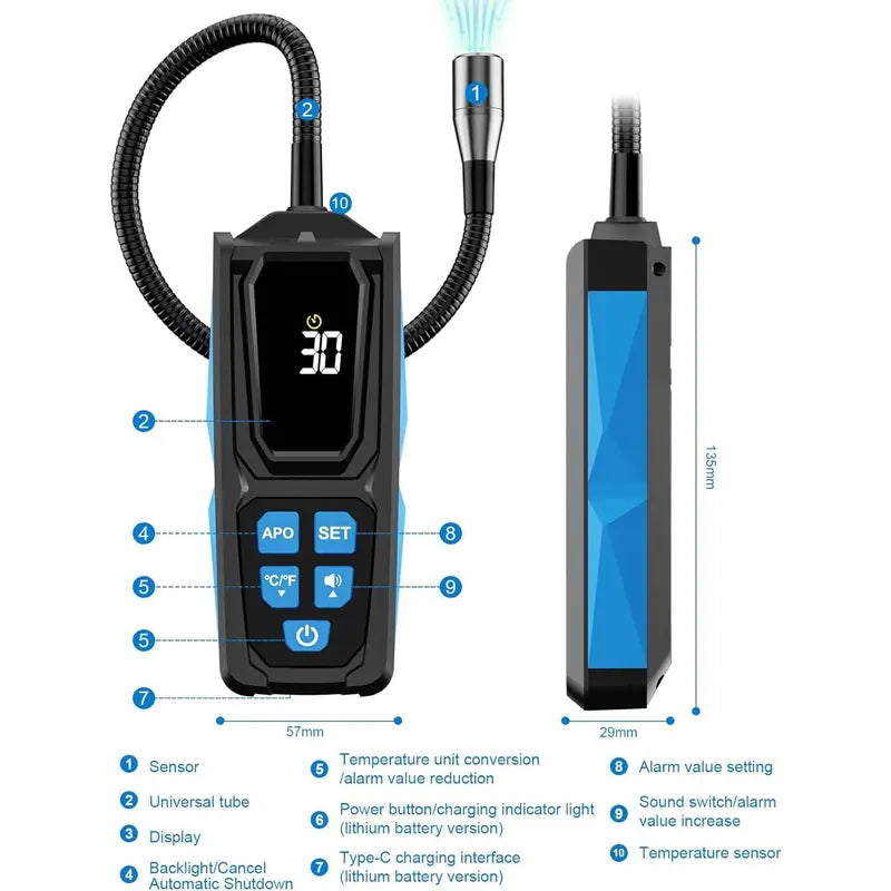 🧪 50% OFF NOW! ❄️ Halogen Leak Detector – High-Sensitivity, Multi-Gas & Flexible Probe 🔍