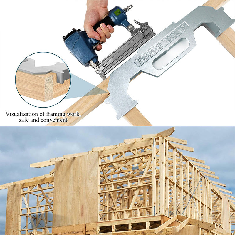 🎉 2026 Sale — Over 66,000 Sold! 📐 Framing stud layout? Nail it every time — no more measuring twice and still getting it wrong. This aluminum alloy tool locks in 16-inch centers, keeps everything square, and speeds up the whole job. 🔧