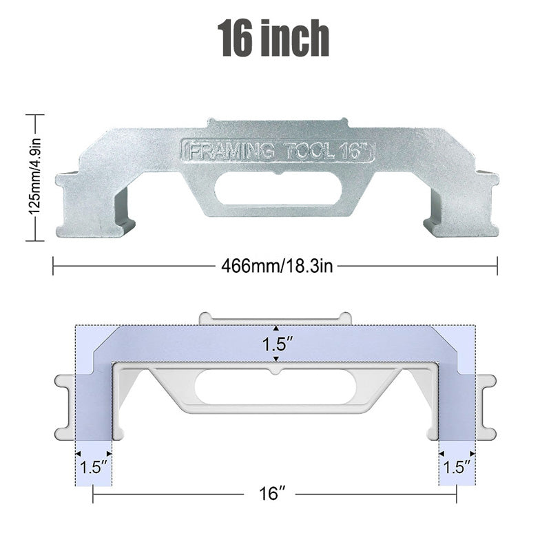 🎉 2026 Sale — Over 66,000 Sold! 📐 Framing stud layout? Nail it every time — no more measuring twice and still getting it wrong. This aluminum alloy tool locks in 16-inch centers, keeps everything square, and speeds up the whole job. 🔧