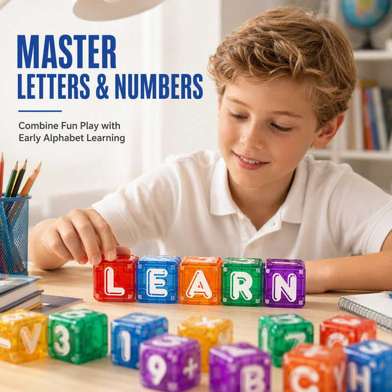 📚 Build Words, Count & Create – 40-Piece Magnetic Alphabet & Number Set. Durable & Easy to Store.