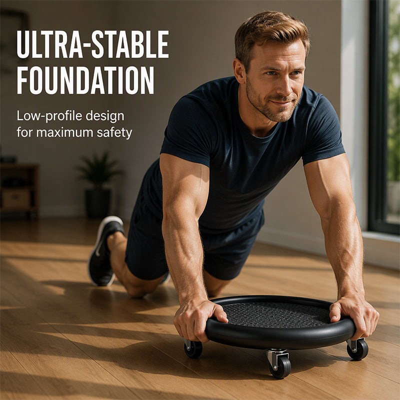 🎉 2026 Sale — Over 30,900 Sold!💞 Abdominal Roller Wheel Disc with Knee Mat – Stable 💪