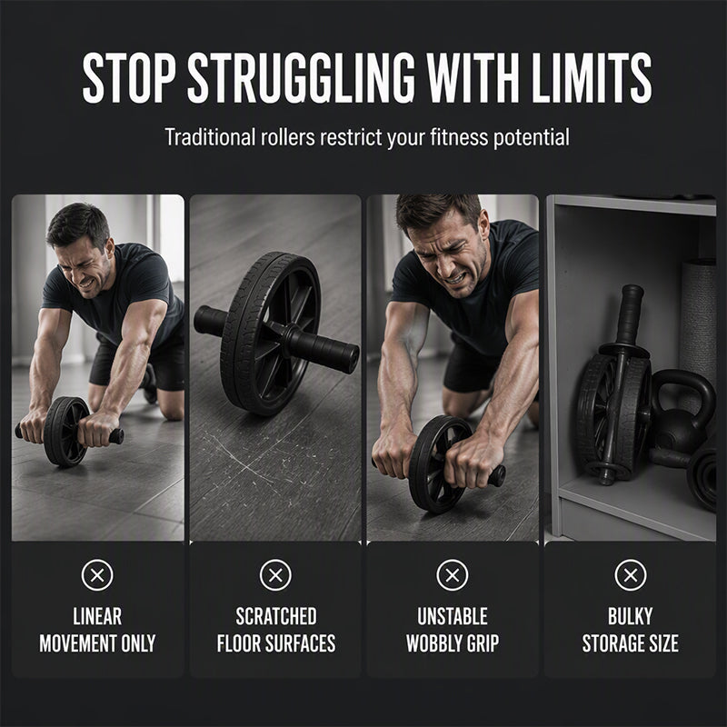 🎉 2026 Sale — Over 30,900 Sold!💞 Abdominal Roller Wheel Disc with Knee Mat – Stable 💪