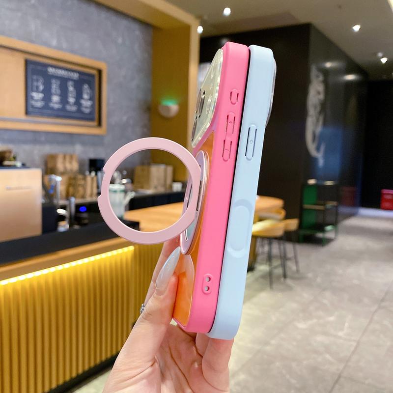 Color Block 360° Rotating Ring Stand Phone Case