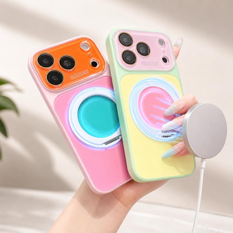 Color Block 360° Rotating Ring Stand Phone Case