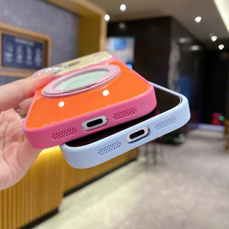 Color Block 360° Rotating Ring Stand Phone Case