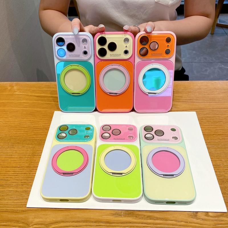 Color Block 360° Rotating Ring Stand Phone Case