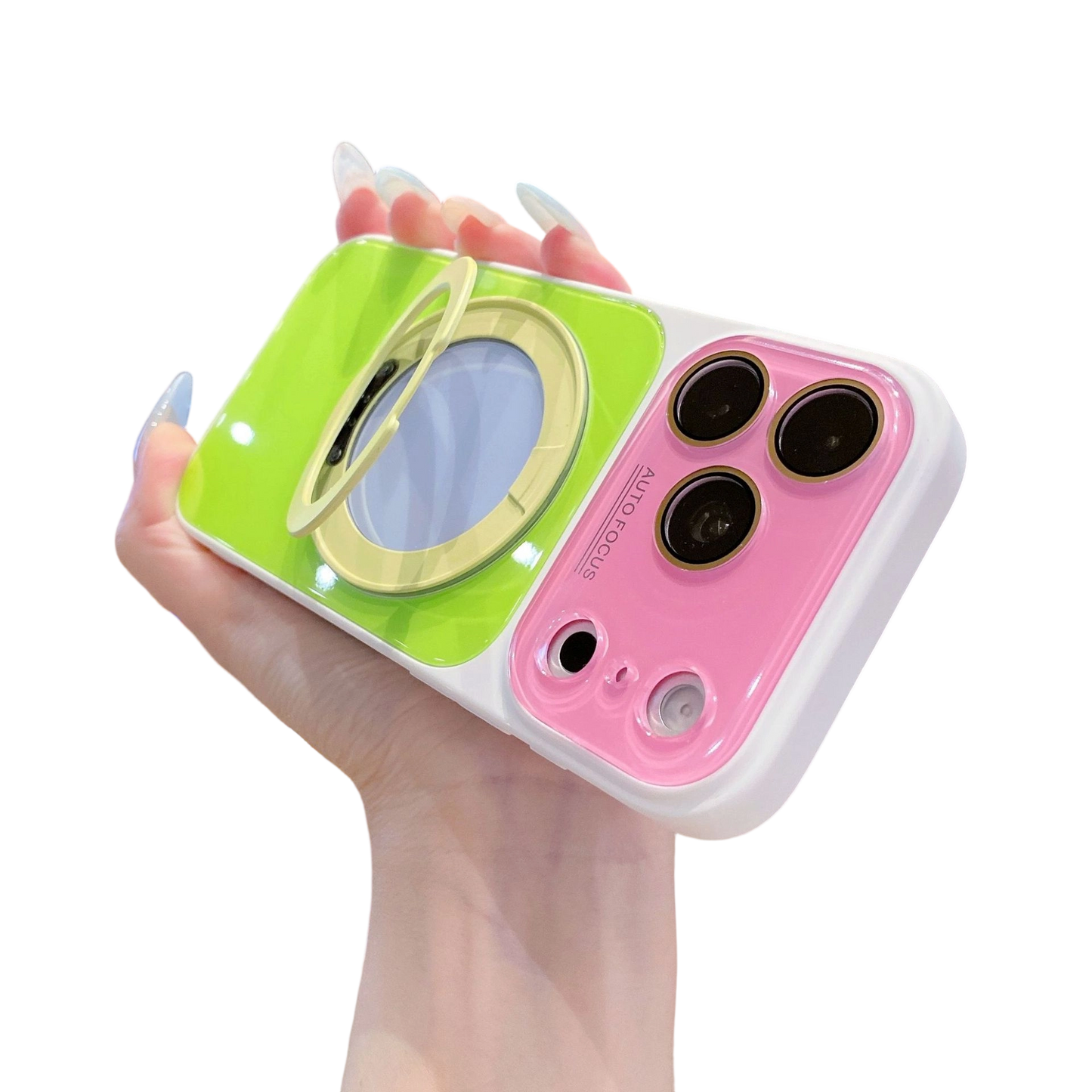 Color Block 360° Rotating Ring Stand Phone Case