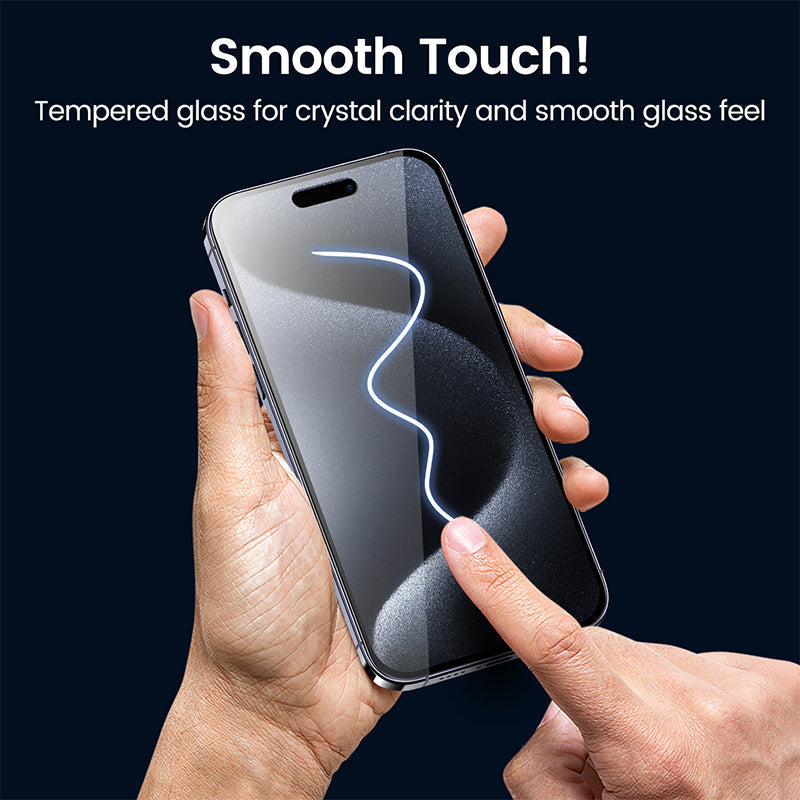 📱 Dust-Free Tempered Glass Screen Protector – Easy-Apply with Alignment Tray, Bubble-Free & Fingerprint Resistant, 9H Hardness 🛡️✨