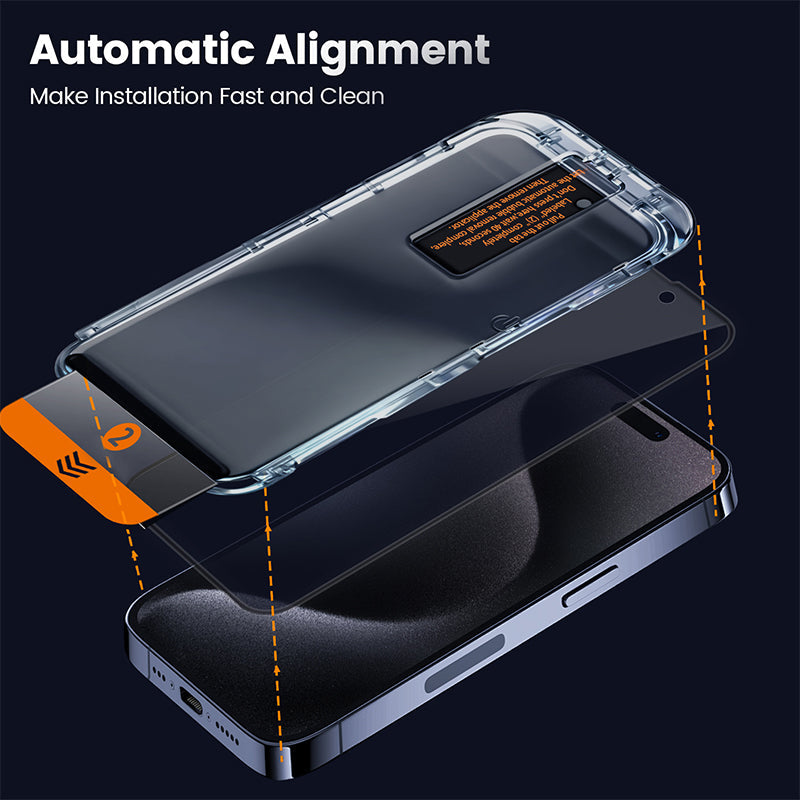 📱 Dust-Free Tempered Glass Screen Protector – Easy-Apply with Alignment Tray, Bubble-Free & Fingerprint Resistant, 9H Hardness 🛡️✨