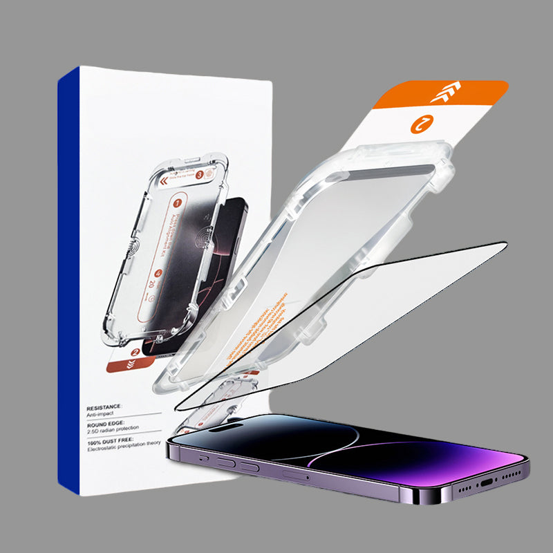 📱 Dust-Free Tempered Glass Screen Protector – Easy-Apply with Alignment Tray, Bubble-Free & Fingerprint Resistant, 9H Hardness 🛡️✨