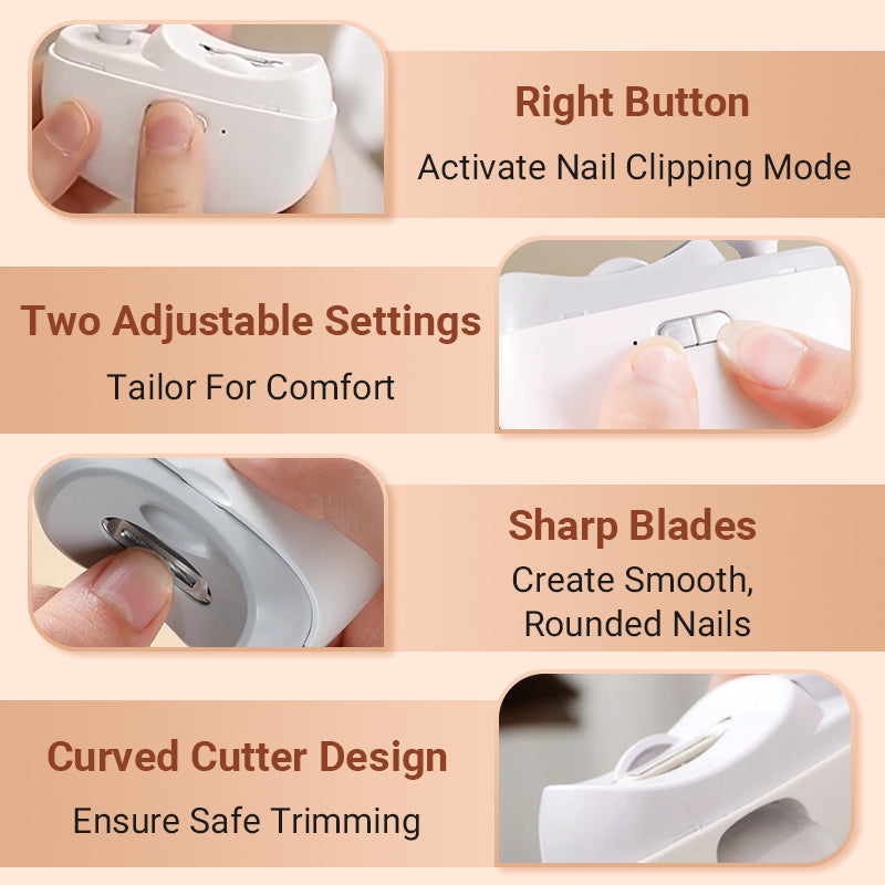 ⏳Time-Limited Special⏰2-in-1 Electric Automatic Nail Clipper & Polisher – Effortless Trimming, Smoother Edges & Compact Nail Care