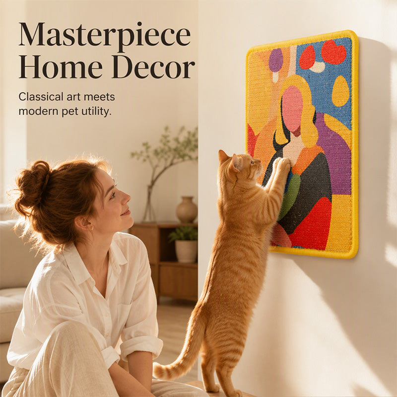 Wall Mounted Artistic Sisal Cat Scratcher