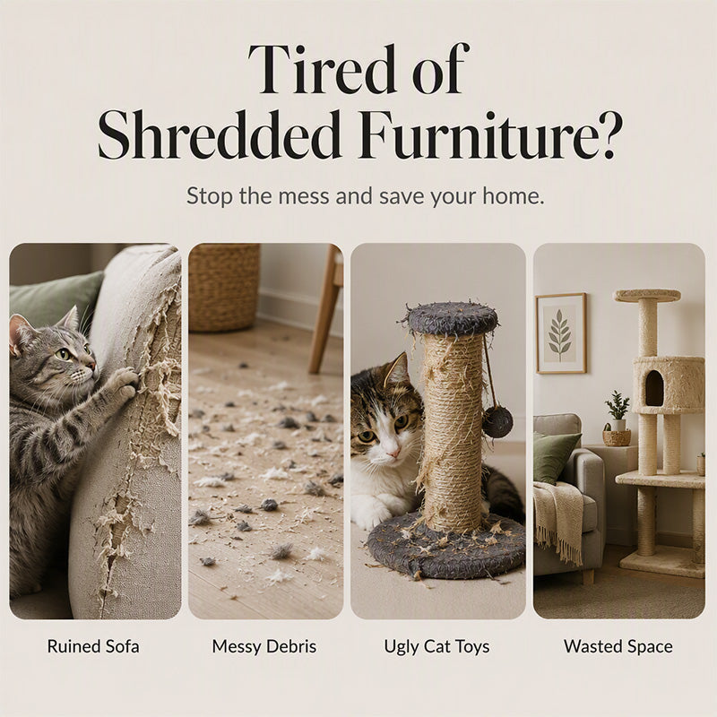 Wall Mounted Artistic Sisal Cat Scratcher
