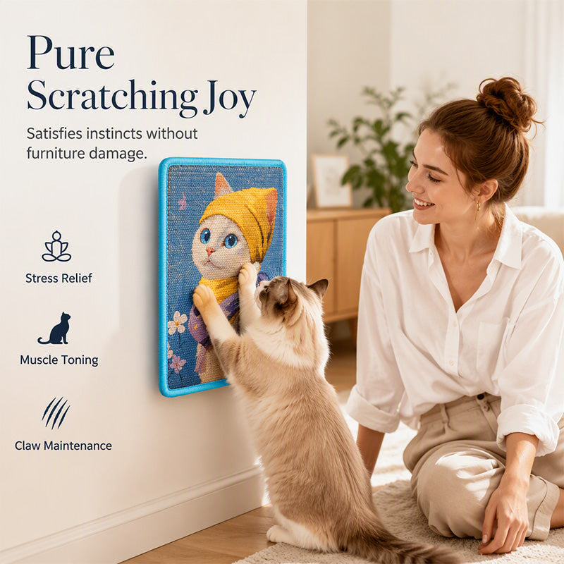 Wall Mounted Artistic Sisal Cat Scratcher