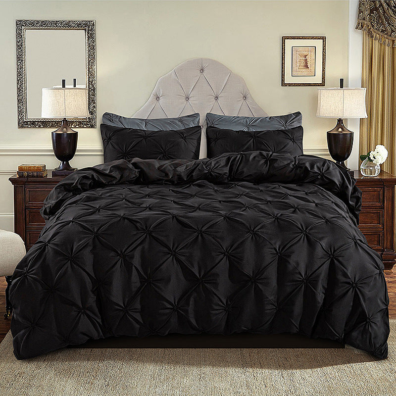 🎉 2026 SALE 50% OFF! 🛏️ 3-Piece Pintuck Pleated Duvet Cover & Pillowcases Set – Elegant Texture, Hidden Zipper & Machine Washable ✨