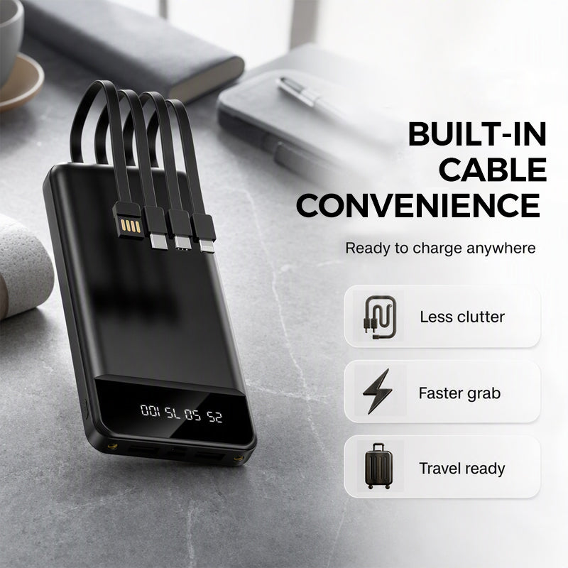 📢📢50% OFF !!⏰🏕️ 2026 Sale — Over 28,200 Sold!⚡ High‑Capacity Power Bank with Integrated Cables