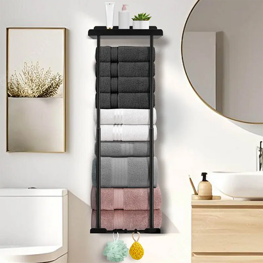 🛁 LIMITED TIME 50% OFF! 🧺 Retractable Bathroom Towel Rack – 38-75cm Adjustable, Stainless Steel, Double Towel Rail – Drill-Free Wall Mount ✨