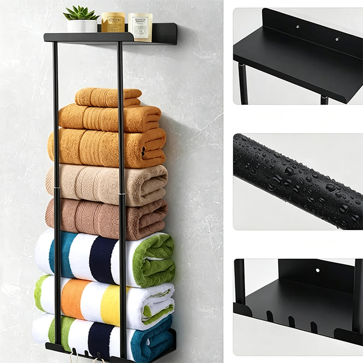 🛁 LIMITED TIME 50% OFF! 🧺 Retractable Bathroom Towel Rack – 38-75cm Adjustable, Stainless Steel, Double Towel Rail – Drill-Free Wall Mount ✨