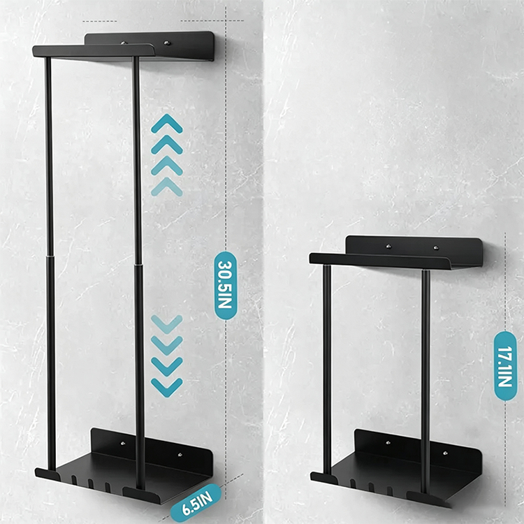 🛁 LIMITED TIME 50% OFF! 🧺 Retractable Bathroom Towel Rack – 38-75cm Adjustable, Stainless Steel, Double Towel Rail – Drill-Free Wall Mount ✨