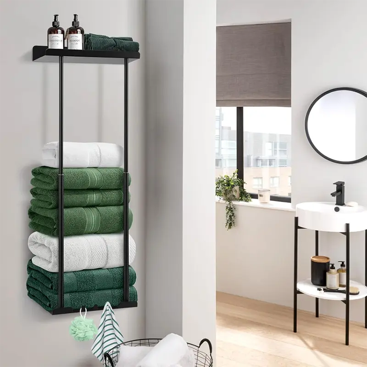 🛁 LIMITED TIME 50% OFF! 🧺 Retractable Bathroom Towel Rack – 38-75cm Adjustable, Stainless Steel, Double Towel Rail – Drill-Free Wall Mount ✨