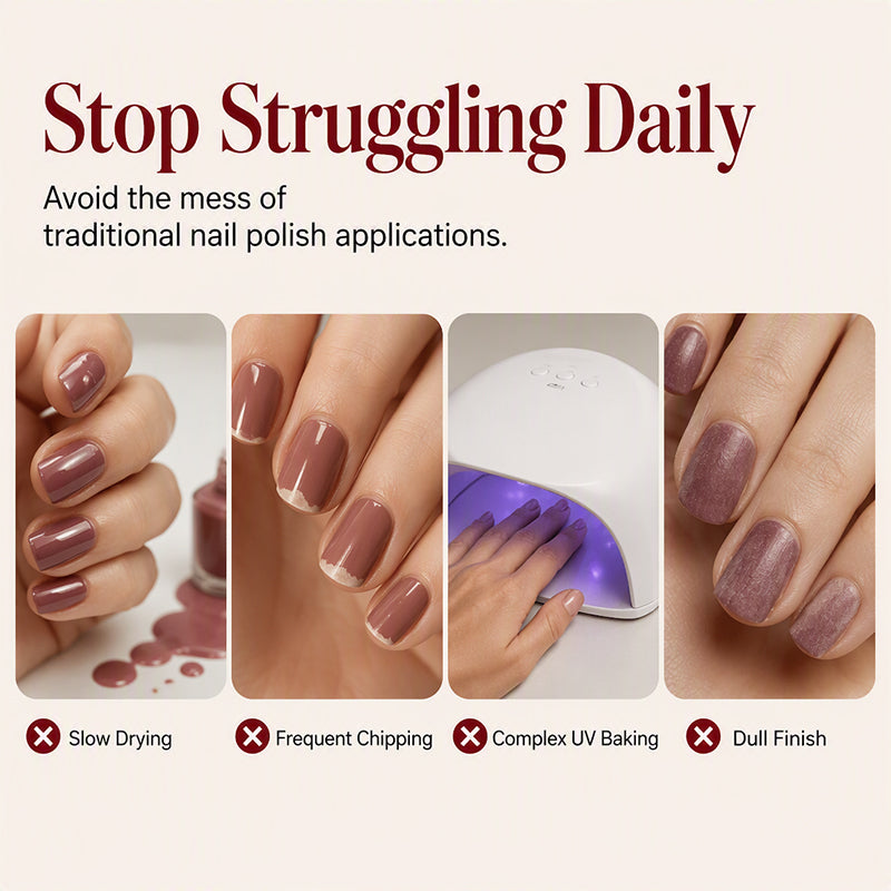 📢50% Off！💅Quick Dry Metallic Nail Polish
