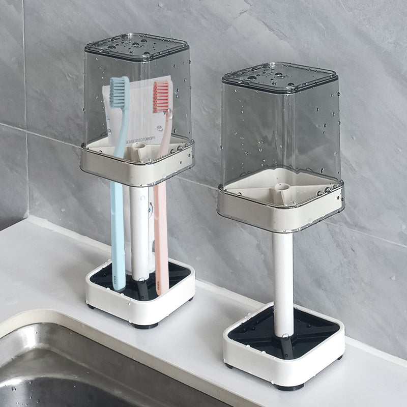 📢 LIMITED TIME 50% OFF ! ⏰ Dustproof Toothbrush Organizer – Covered Cup Storage, Easy Drain Base & Compact Design ✨