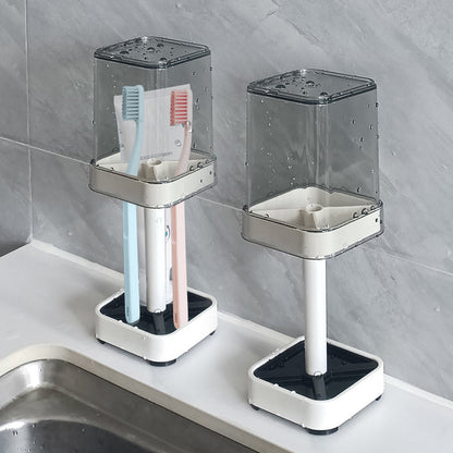 📢 LIMITED TIME 50% OFF ! ⏰ Dustproof Toothbrush Organizer – Covered Cup Storage, Easy Drain Base & Compact Design ✨