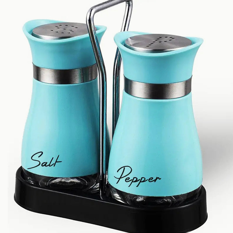 🐧🧂Penguin Salt & Pepper Shaker Set with Holder – Stainless Steel & Glass