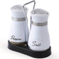 🐧🧂Penguin Salt & Pepper Shaker Set with Holder – Stainless Steel & Glass
