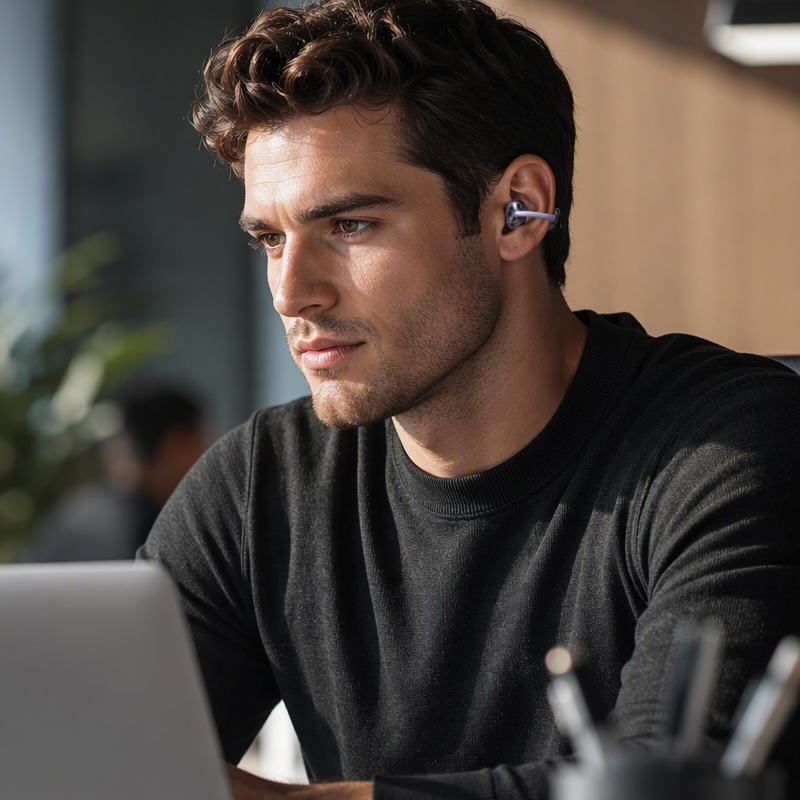 🎧 50% OFF NOW! 🎵 Open-Ear Clip-On Earbuds – Secure C-Bridge Fit, 13mm Titanium Driver & Bluetooth 6.0 – Perfect for Workouts & Commutes 💪