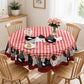 📢📢50% OFF !! 🐓 Red Plaid Rooster Tablecloth