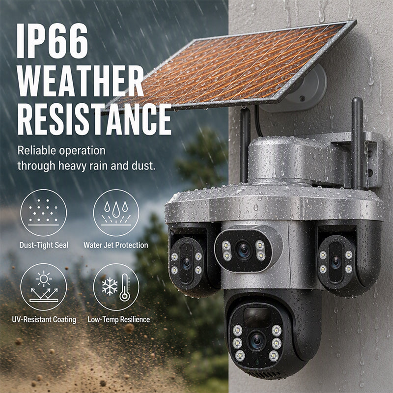 🎉 2026 Sale — Over 18,000 Sold! 📹 Triple Lens Solar Security Camera – 3-Way Surveillance, 4G+WiFi – 24/7 Protection for Homes & Remote Sites! ✨