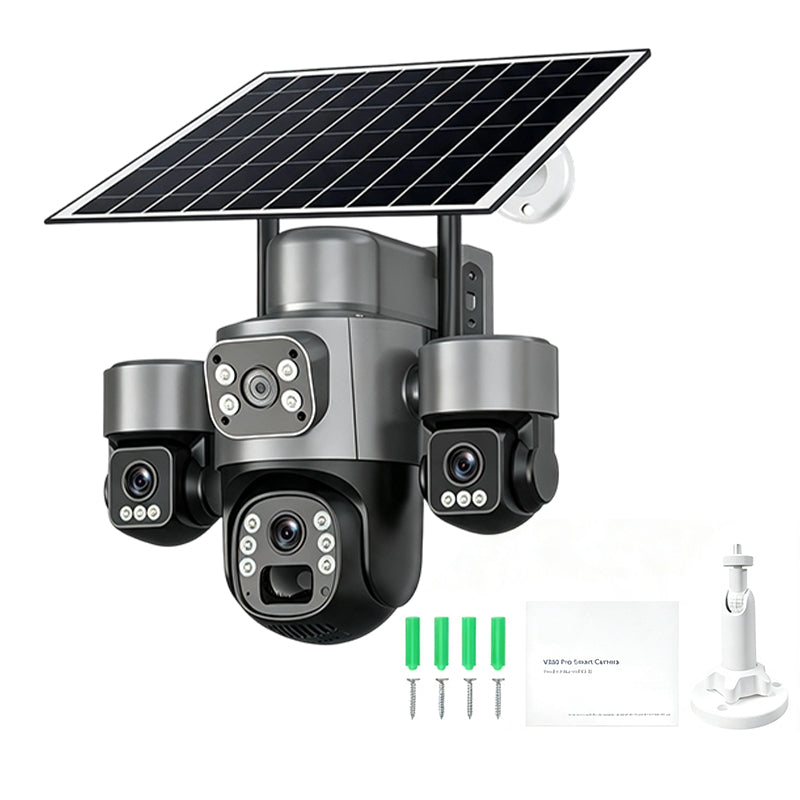 🎉 2026 Sale — Over 18,000 Sold! 📹 Triple Lens Solar Security Camera – 3-Way Surveillance, 4G+WiFi – 24/7 Protection for Homes & Remote Sites! ✨