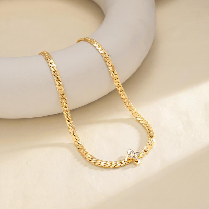 📢📢50% OFF !!⏰🌸 Elegant Stainless Steel Flower Pendant Jewelry