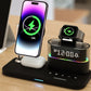 Magnetic Wireless Charging Station with Clock and RGB Light
