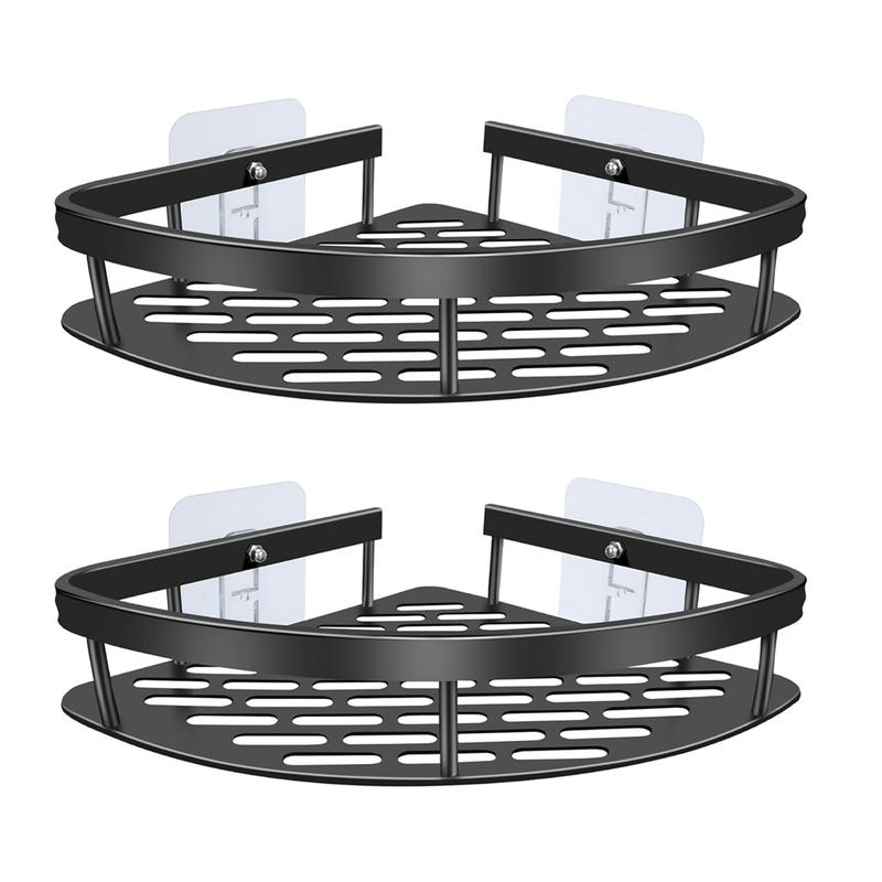 No-Drill Bathroom Corner Shower Shelf